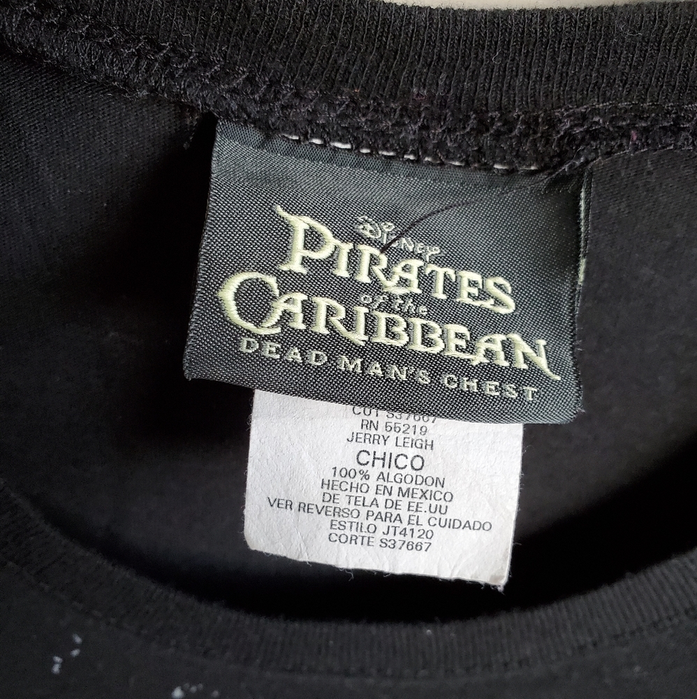 Disney Captain Jack Sparrow "WANTED dead or alive" Pirate T-shirt Top - Picture 10 of 16